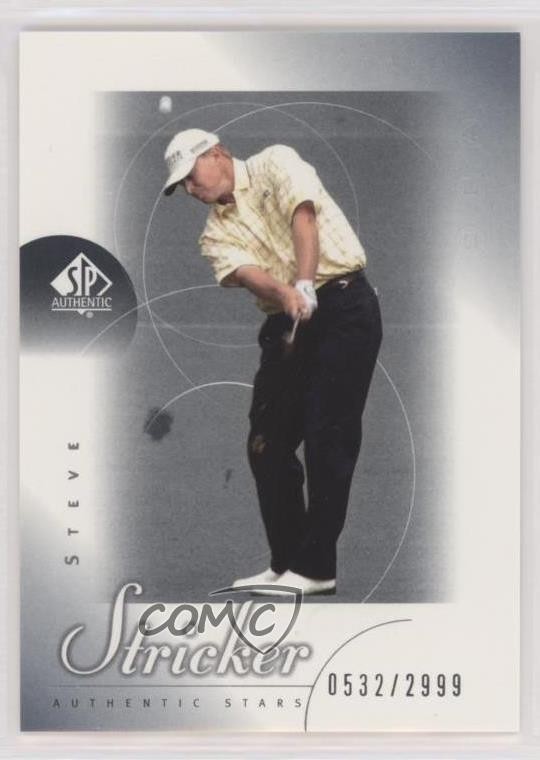 2001 SP Authentic Authentic Stars 532/2999 Steve Stricker #52 Rookie RC 1a11