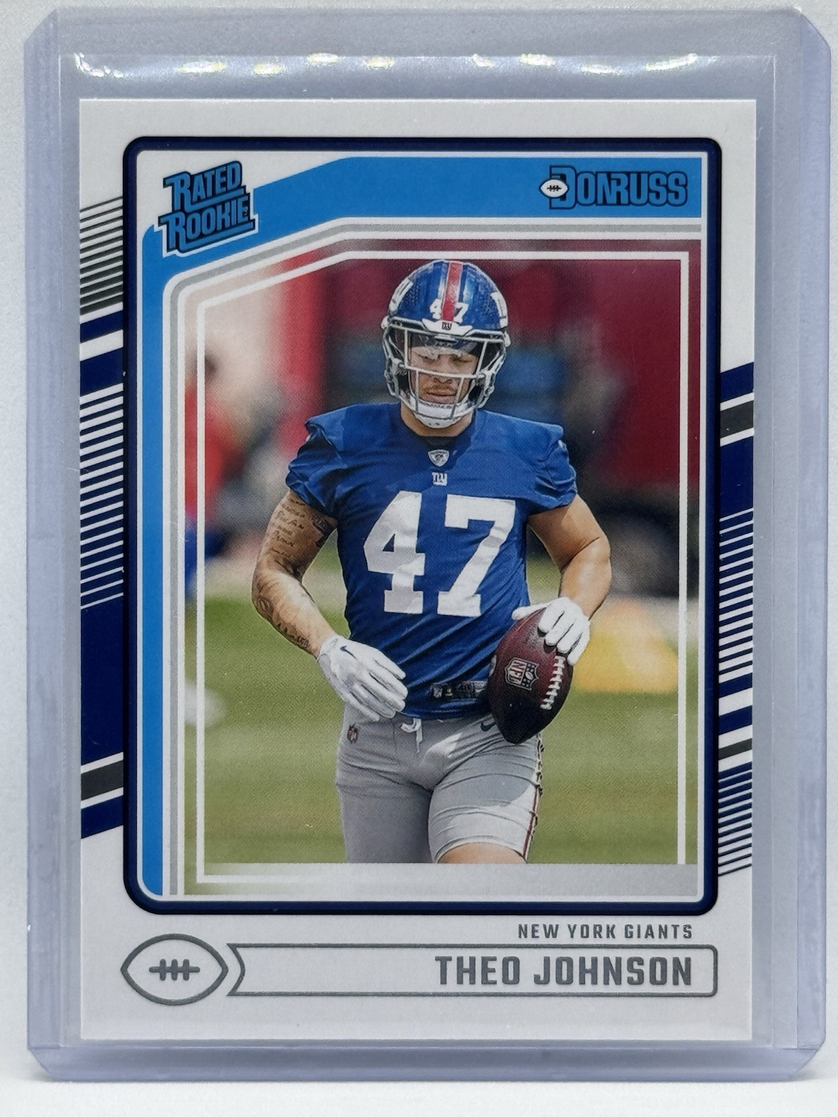 Theo Johnson 2024 Donruss #357 RC Rookie New York Giants Football Card