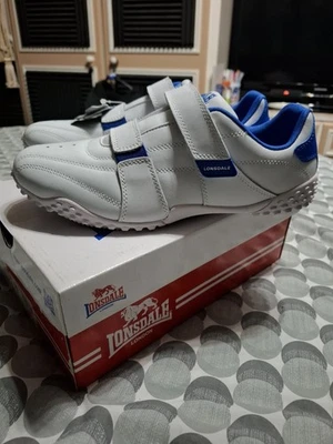 Mens Lonsdale Fulham UK Size 7.5 Snr00 White/Royal - Image 1 of 4