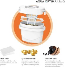 Aqua Optima Oria Waterfilterkan & 3 Evolve filterpatronen, 2,8 l, wit