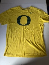 Oregon Ducks Shirt Mens Large Yellow NCAA Football Nike Graphic T-Shirt Tee
