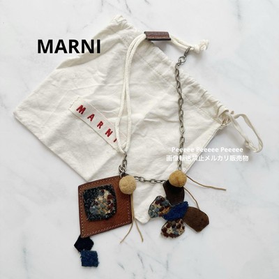 MARNI 国内買付 POLYMER FILM NECKLACE Marni Women Necklace Leather Butterfly Flower Bag Charm