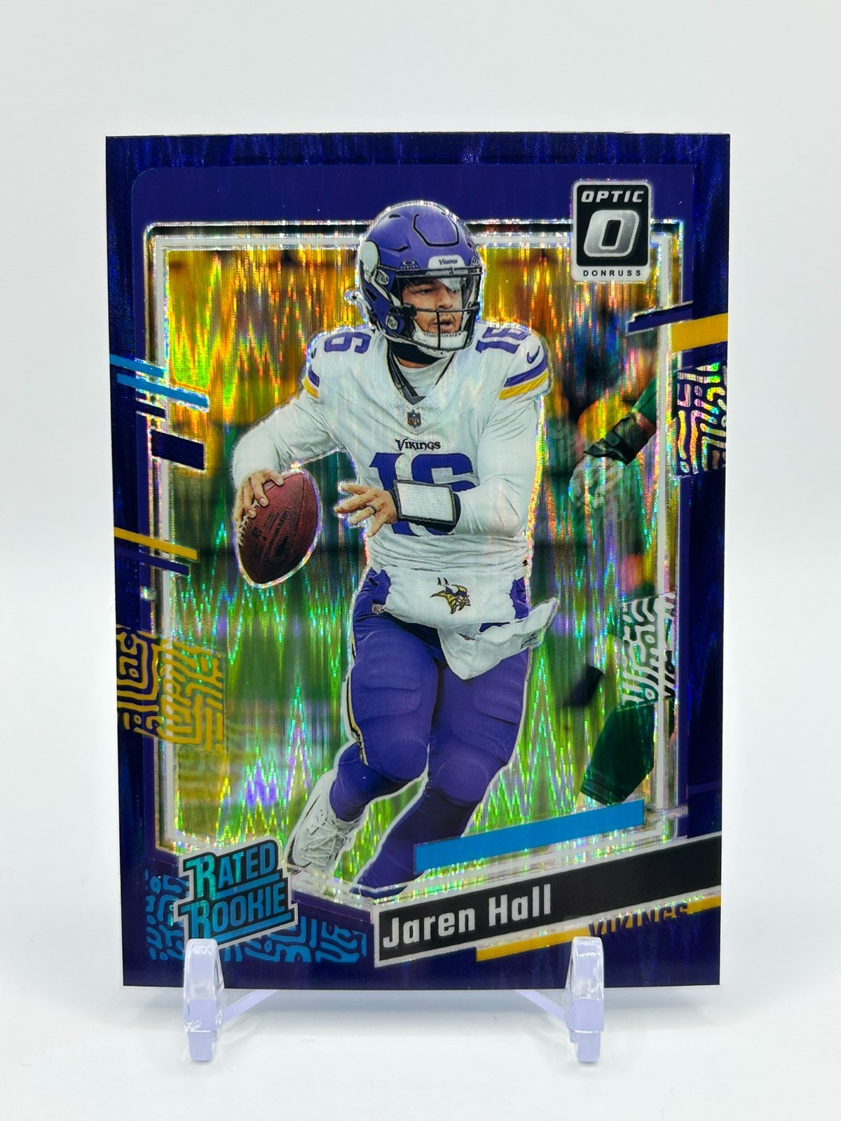 2023 Panini Donruss Optic Jaren Hall RC Rookie Purple Shock #270 Vikings