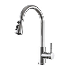 GIMILI Kitchen Faucet with Pull Down Sprayer Single Hole Kitchen Sink Faucet ...
