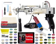 Dabline Rug Tufting Kit   Rug Making Kit with 2-in-1 Cut  Loop Tufting Gun, ...