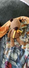 Brown Teddy Bear Plush Stuffed Animal with Yellow Ribbon