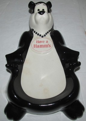 Hamm's Beer Ceramic Bear Ashtray HAVE A HAMM'S