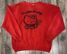 Vintage 1992 Hello Kitty Sanrio Red Crewneck Sweater XL