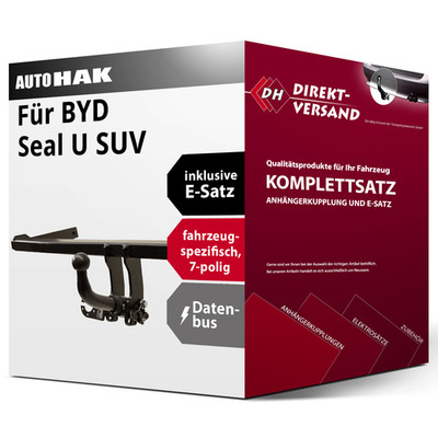 Für Seal U SUV (Auto Hak) Anhängerkupplung abnehmbar + E-Satz 7pol Set AHK & ES