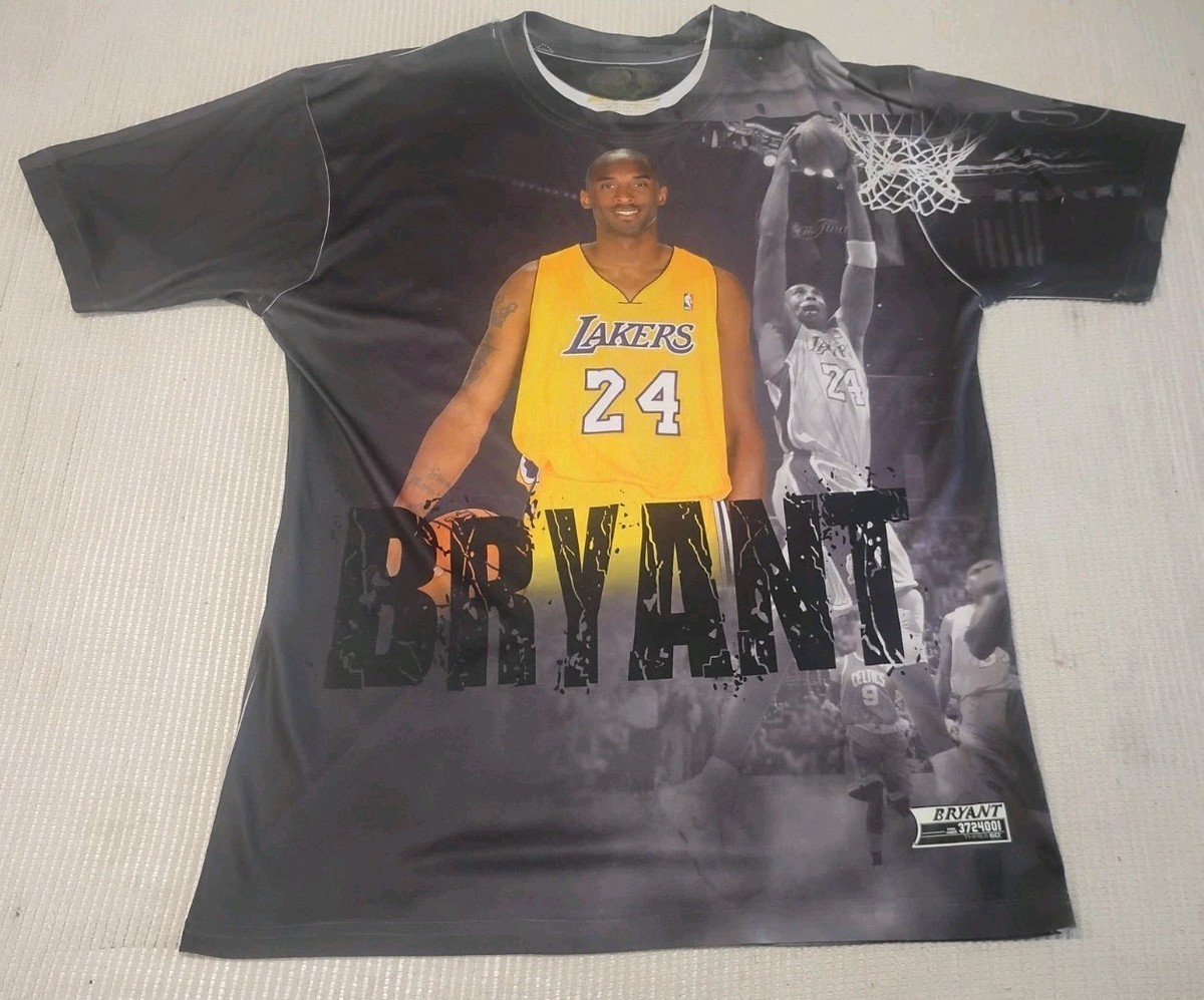 Kobe Bryant Shirt Mens Size Large LA Lakers All-Over Three60 Gear