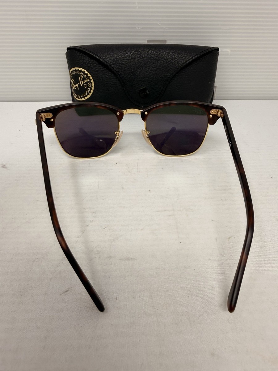 RAY BAN Clubmaster Sunglasses Green MIRRORED FLASH RB3016 1145/19