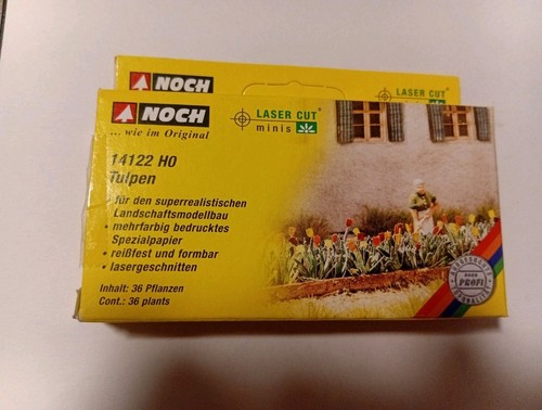 NOCH 14122 HO Scale Flower Plants - Tulips - 36 Pieces (Laser Cut) Open Box | Zustand: Used