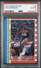1987-88 Fleer #10 Chuck Person Stickers PSA 6 EX-MT 6063