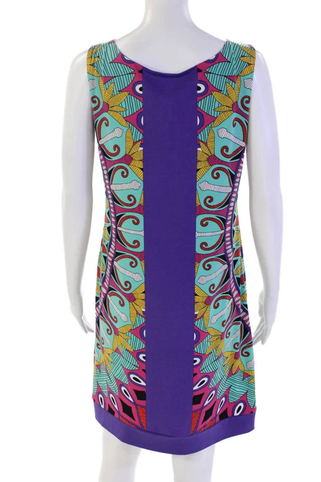 Nicole by Nicole Miller Womens Sleeveless Boat Neck Dress Multicolor Size S - Image 3 of 4