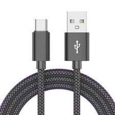 Nylon Braided Cable Cord Compatible USB A to USB C Cable for Phone Cable Charger