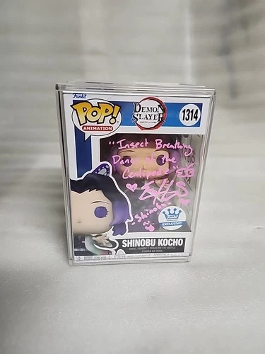 Funko Pop! Shinobu Kocho Demon Slayer Erika Harlacher Quote Jsa COA Signed