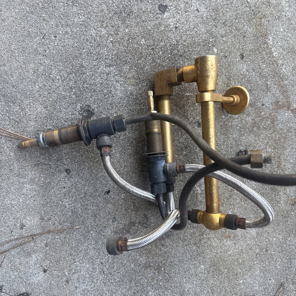 Phylrich MIRABELLA Bidé Latón Pulido Antiguo Spray Manijas de Cristal Esmerilado Foto 3 de 4