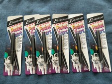 Bolígrafo deportivo vintage Eversharp Astronaut Astro-bolsillo negro mediano - ¡Lote de 6 NUEVOS!