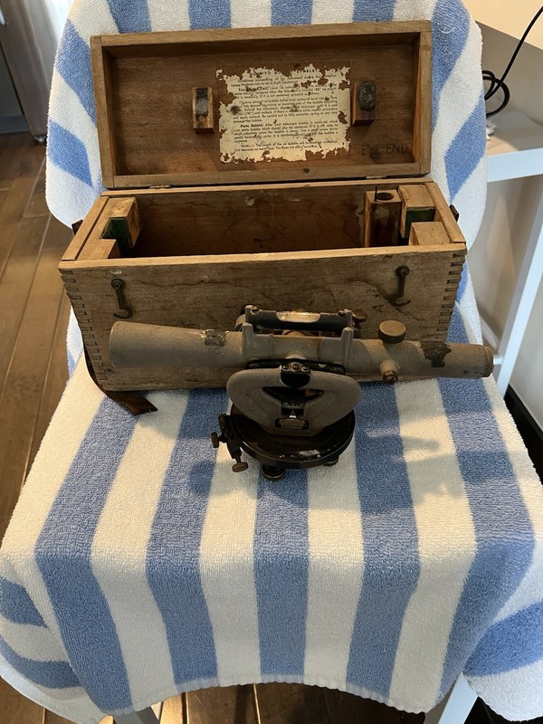 Vintage Craftsman Survey Transit Level in Case
