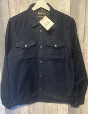 Mens Barbour Cambridge Navy Overshirt / Jacket with Pockets New with Tags Medium