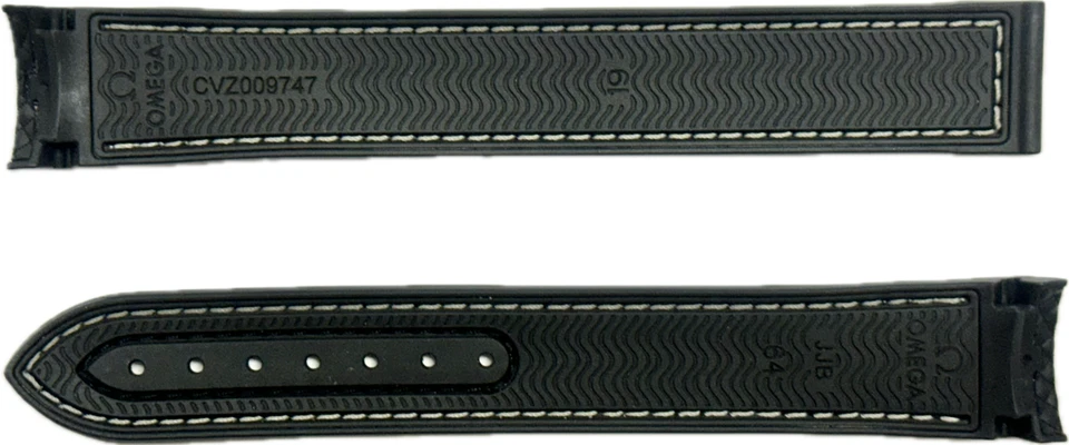 Omega Seamaster 215.92.40.20.01.001 Goma Negra 19 mm Banda CVZ009747 Genuina Foto 2 de 2