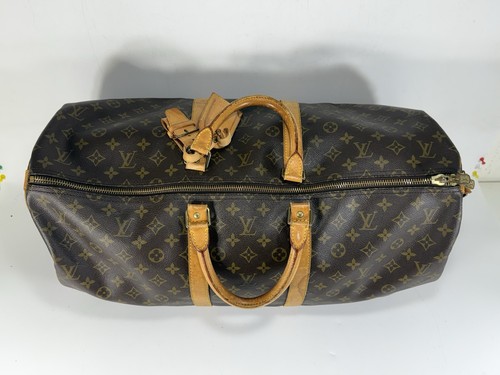 Louis Vuitton Keepall Bandoulière 55 LV Monogram Canvas Brown Duffle Travel Bag - Picture 6 of 24