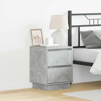 Nachttisch Beton Grau 39 X 34,5 X 50 Cm Holzwerkstoff