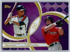 2024 topps baseball dynamic duals craig biggio jeff bagwell amethyst foil 21/50