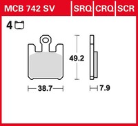 Trw Bremsbelag Sinter-Carbon Racing (FüR: Suzuki GSX-R 1000 Wvbz 03-04 Vorne )
