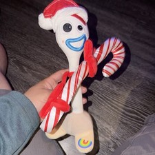 Disney Pixar Toy Story Forky Holiday Plush Candy Cane Hat Soft 12  