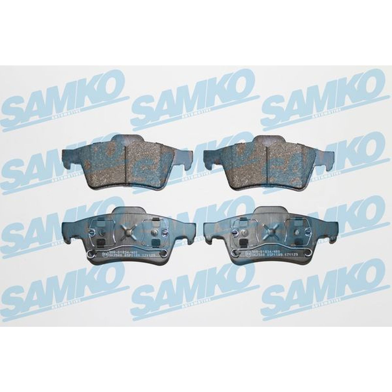 1x ORIGINAL® SAMKO Bremsbelagsatz, Scheibenbremse Hinten für Ford FOCUS II
