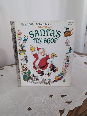 Walt Disney's Santa's Toy Shop Little Golden Book Vintage Book Christmas 1950