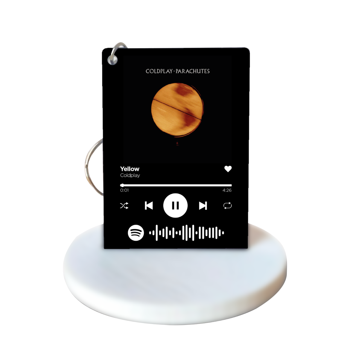 Personalised Spotify Keyring Music Streaming Playlist Album Cover