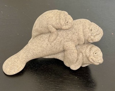 Quarry Critters Mother Two Babies Manatees by Second Nature Designs