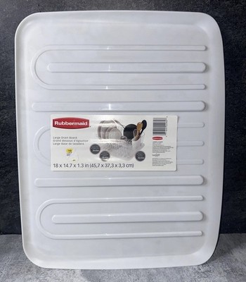 RUBBERMAID Large Drain Board White 18x14.7x1.3  MICROBAN New