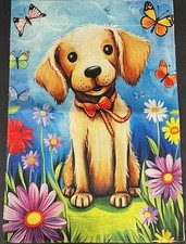 Puppy Garden Flag - Double Sided