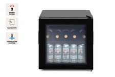 Kogan 44L Glass Door Bar Fridge, Black, Bar Fridges, Appliances