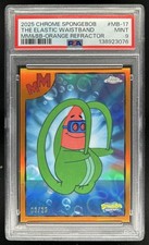 2025 Topps Chrome SpongeBob Elastic Waistband Mermaid Man Orange #/25 PSA 9