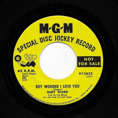 Burt Ward ''Boy Wonder I Love You / Oranged Colored Sky'', on MGM K13632. M- promo