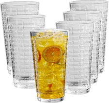 Acrylic Clear Highball Plastic Cups | Plastic Reusable Tumblers 22Oz (Set of 6) 