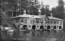 Loon Lake House Hotel Inn Canoe Boats New York NY - Reprint