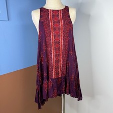 Intimately Free People Into You Printed Slip Dress Purple Maroon Size XS
