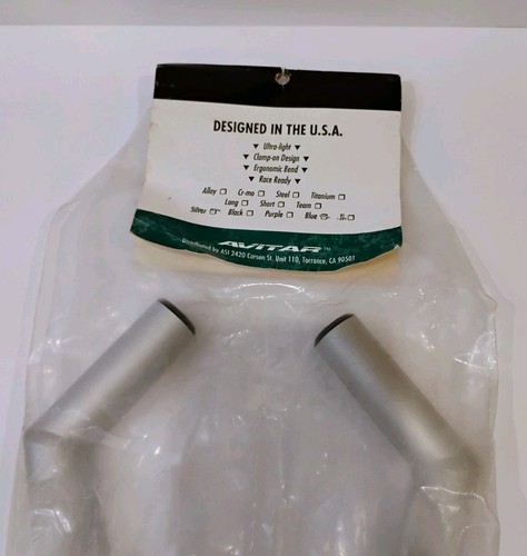 Avitar Competition Bicycle Bar Ends NOS  Silver Ultra Light Clamp Ergonomic Race - Picture 10 of 11