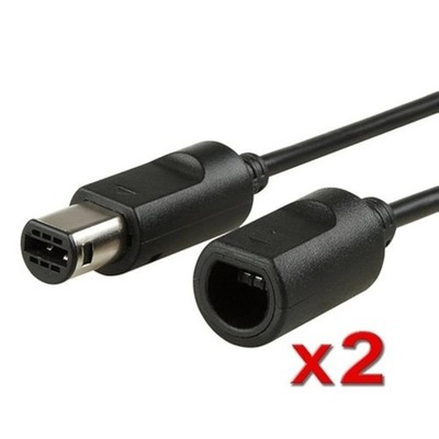 Lot Of 2 6FT Controller Extension Cable For Wii GameCube Brand New 3Z