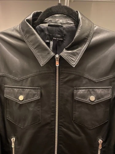 The Kooples Black Leather Lambskin Jacket NWOT. Size 52 / Fits US M-L image 6