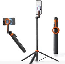 65" Magnetic Tripod for Iphone with Remote, Selfie Stick for Iphone Magsafe, Cel