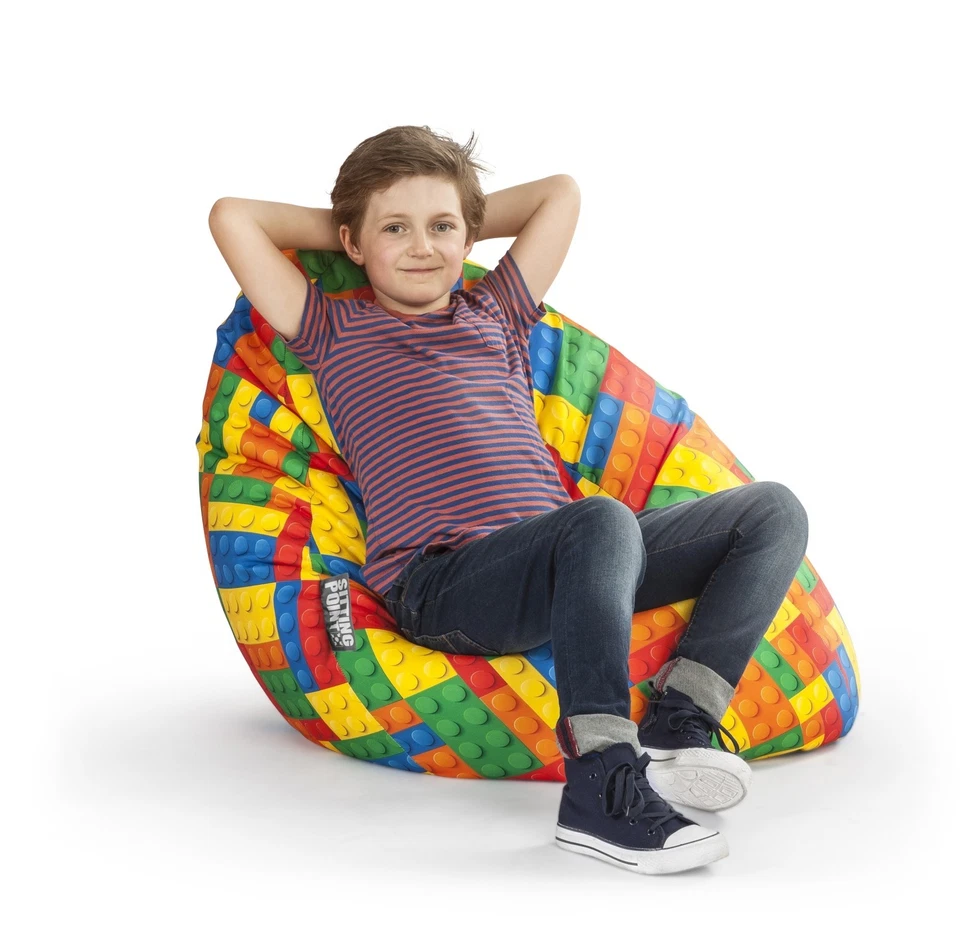 SITTING POINT Kindersitzsack Bricks L 120L, 70x90cm, Polyester, Made in Germany - Bild 2 von 4