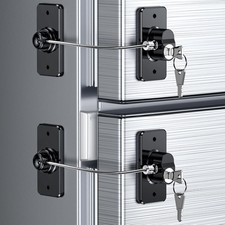 2 Pack Refrigerator Locks with 4 Keys and Adhesive, Child Safety Fridge Lock ...