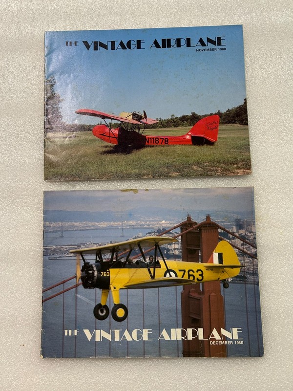 EAA.  The VIntage Airplane magazine. Lot of two.