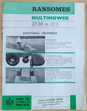 Ransomes Multimower 27/30 Zoll Prospekt